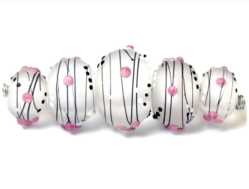 grace lampwork beads artisan handmade glass beads SRA
