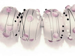 10109641-Eight Champagne Party Rondelle Lampwork Beads