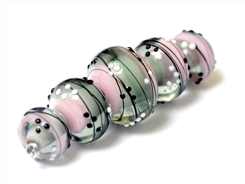 grace lampwork beads artisan handmade glass beads SRA