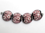 10110012 - Four Cherry Blossom Lentil Beads