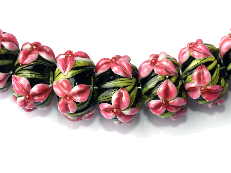 grace lampwork beads artisan handmade glass beads SRA