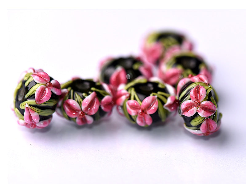 grace lampwork beads artisan handmade glass beads SRA
