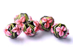 10110307 - Five Pink Iris Crystal Beads