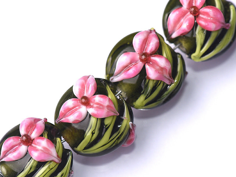 grace lampwork beads artisan handmade glass beads SRA