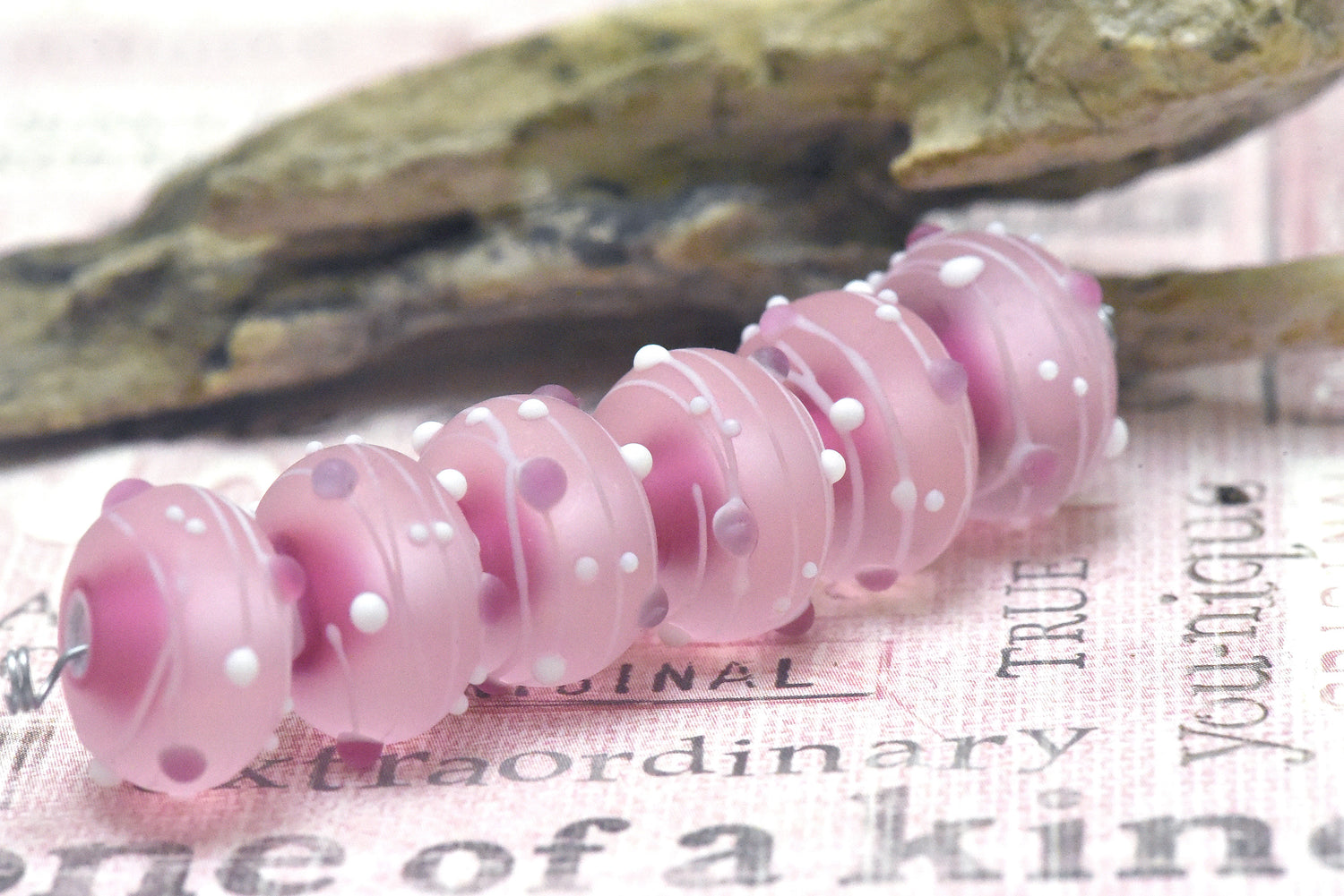 10110521 - Six Matte Slumber Party Rondelle Beads