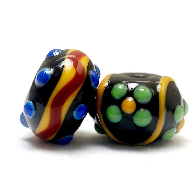 10201201 - Seven Fiesta Rondelle Beads