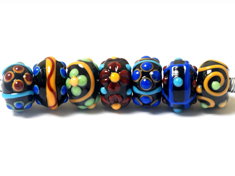 grace lampwork beads artisan handmade glass beads SRA