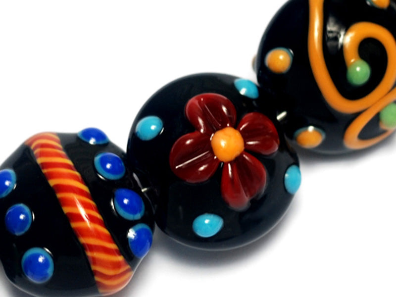 grace lampwork beads artisan handmade glass beads SRA