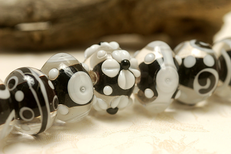 grace lampwork beads artisan handmade glass beads SRA