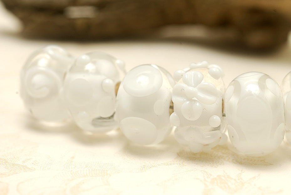 grace lampwork beads artisan handmade glass beads SRA