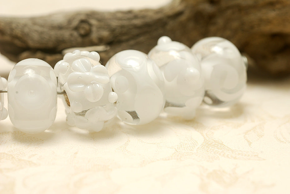grace lampwork beads artisan handmade glass beads SRA