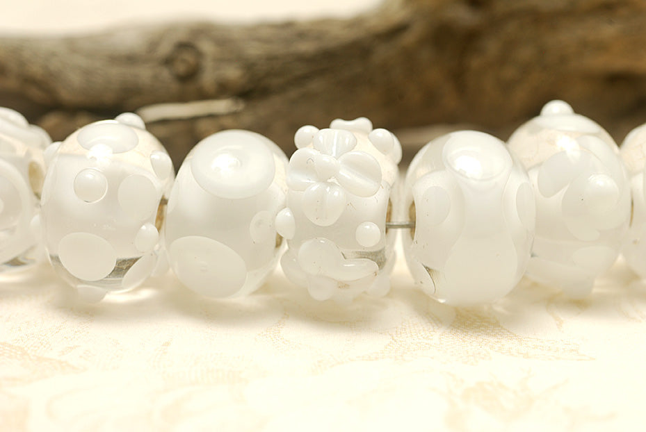 grace lampwork beads artisan handmade glass beads SRA