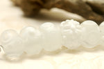 10204001 - Seven Matte Finish White Rondelle Beads