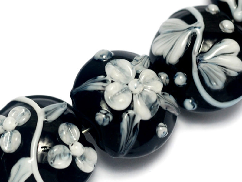 grace lampwork beads artisan handmade glass beads SRA