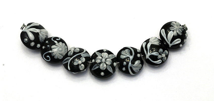 grace lampwork beads artisan handmade glass beads SRA