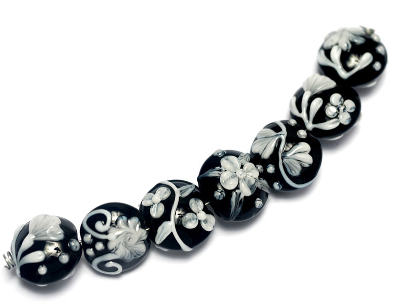 grace lampwork beads artisan handmade glass beads SRA