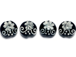 10204212 - Four Midnight Garden Lentil Beads