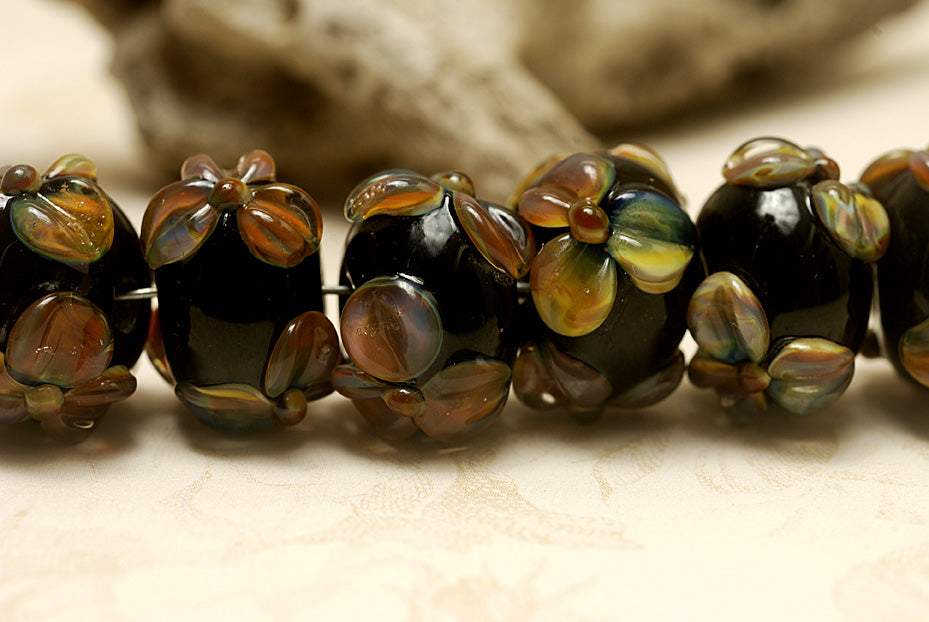 10204301 - Seven Floral Whisper Rondelle Beads