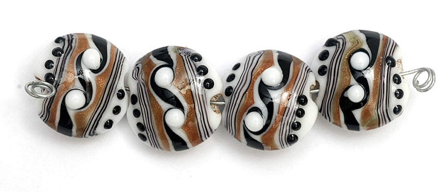 10204512 - Four Sophisticated Trio Lentil Beads