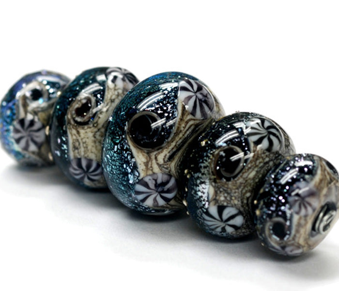 grace lampwork beads artisan handmade glass beads SRA