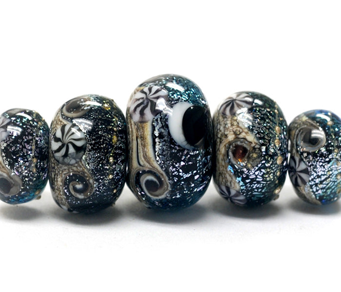 grace lampwork beads artisan handmade glass beads SRA