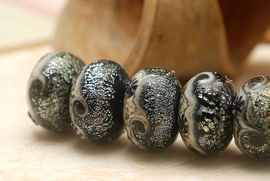 grace lampwork beads artisan handmade glass beads SRA