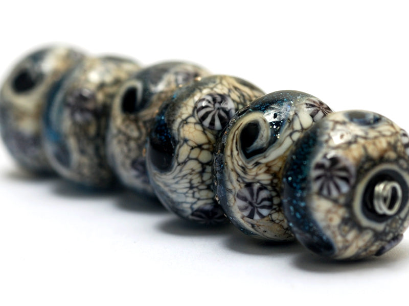 grace lampwork beads artisan handmade glass beads SRA