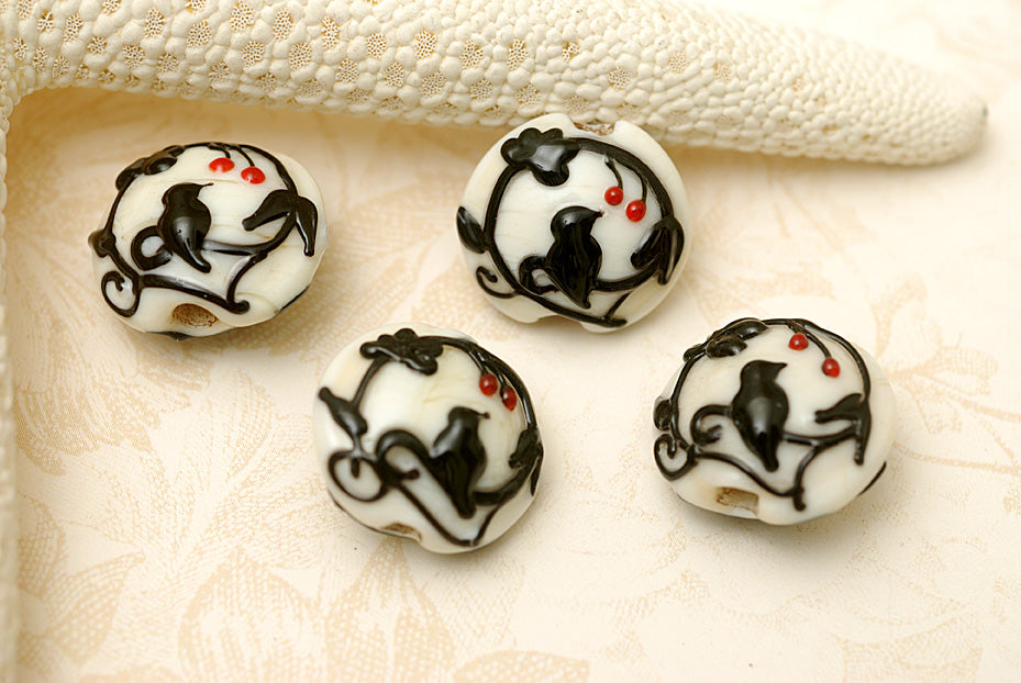 10204912 - Four Tranquility Vines Opaque Lentil Beads