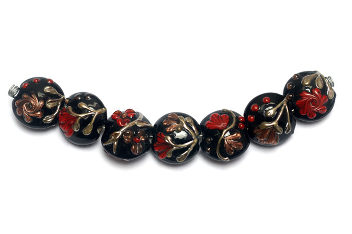 grace lampwork beads artisan handmade glass beads SRA
