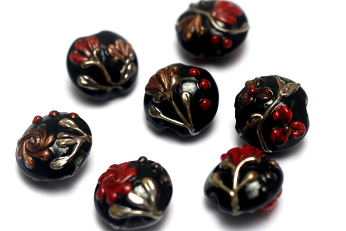 grace lampwork beads artisan handmade glass beads SRA