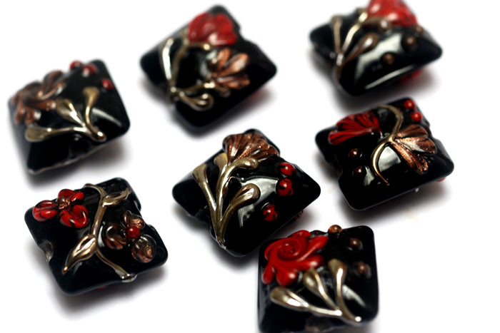 10205204 - Seven Copper Shadow Pillow Beads