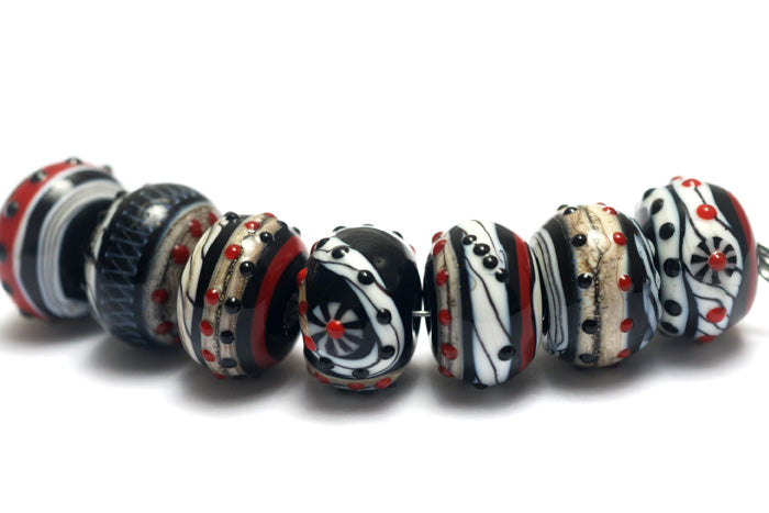 10205301 - Seven Dakota Quilt Rondelle Beads