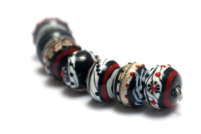 10205301 - Seven Dakota Quilt Rondelle Beads