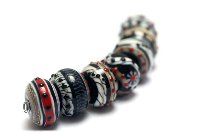 10205301 - Seven Dakota Quilt Rondelle Beads