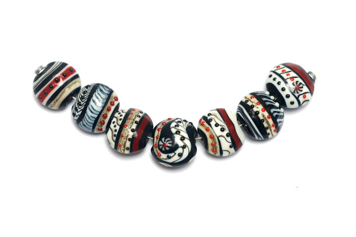 grace lampwork beads artisan handmade glass beads SRA