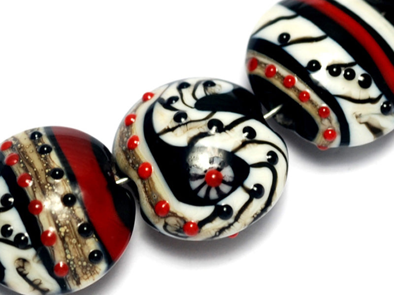 grace lampwork beads artisan handmade glass beads SRA