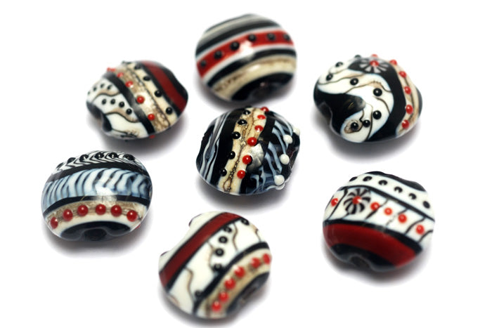 grace lampwork beads artisan handmade glass beads SRA