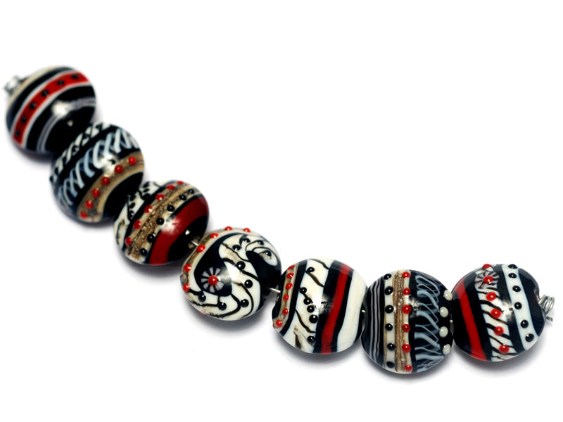 grace lampwork beads artisan handmade glass beads SRA