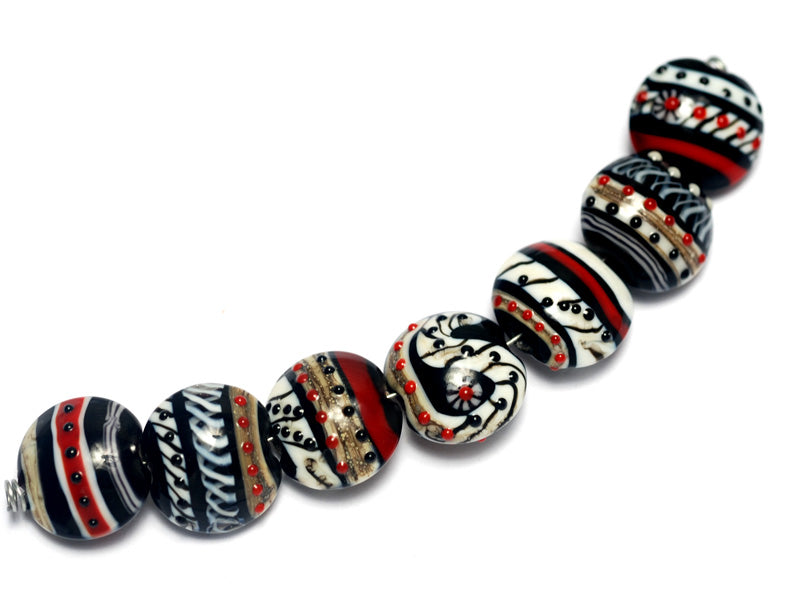 grace lampwork beads artisan handmade glass beads SRA