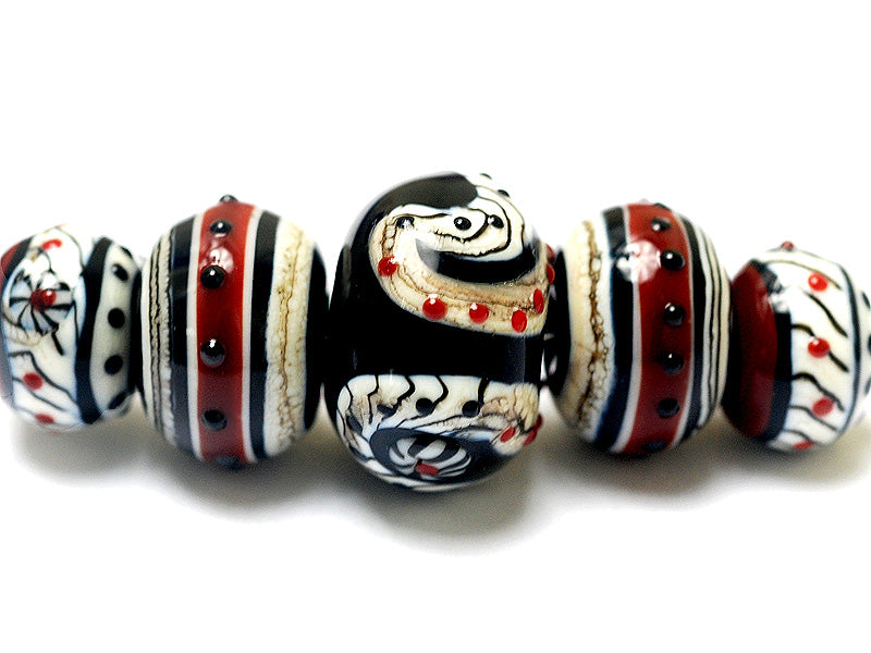 grace lampwork beads artisan handmade glass beads SRA