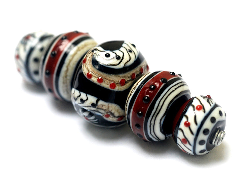 grace lampwork beads artisan handmade glass beads SRA