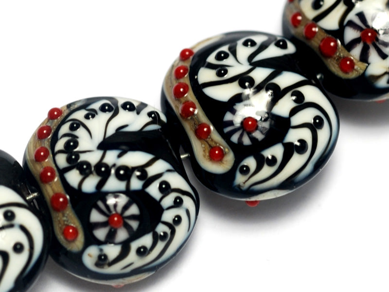 grace lampwork beads artisan handmade glass beads SRA