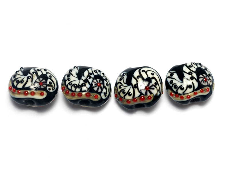 grace lampwork beads artisan handmade glass beads SRA