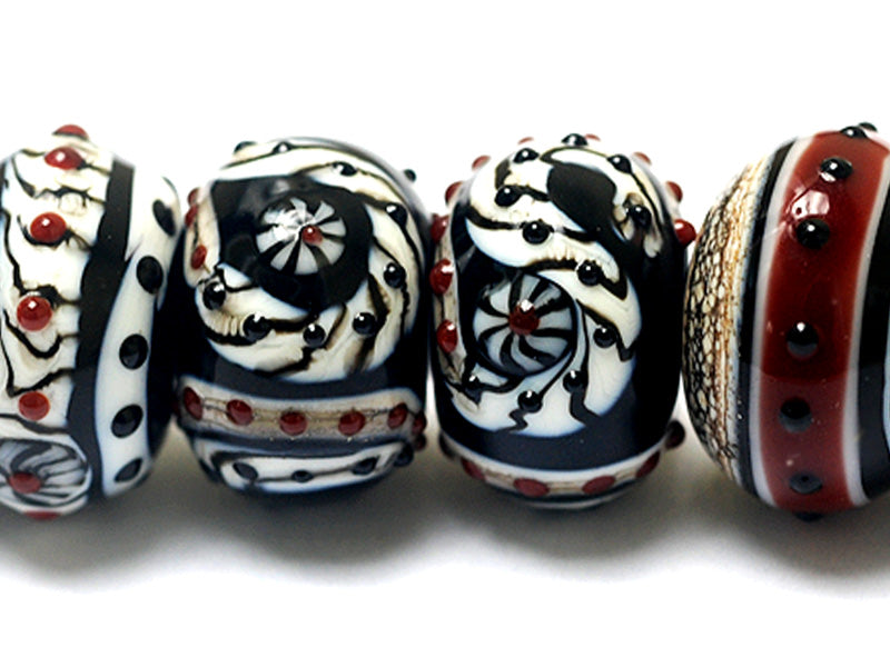 grace lampwork beads artisan handmade glass beads SRA