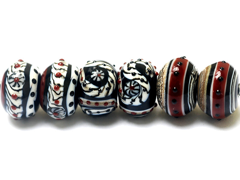 grace lampwork beads artisan handmade glass beads SRA