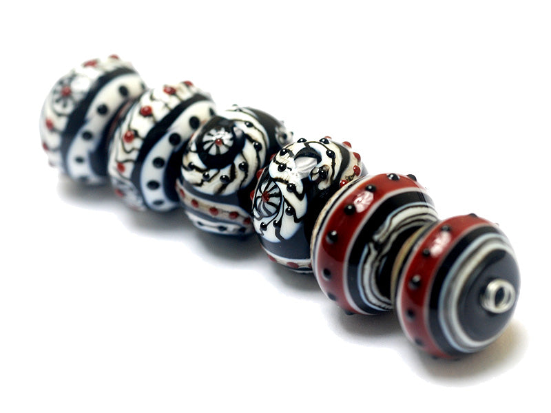 grace lampwork beads artisan handmade glass beads SRA