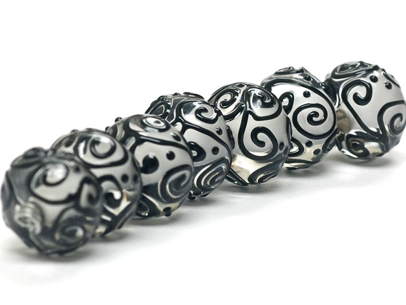 grace lampwork beads artisan handmade glass beads SRA