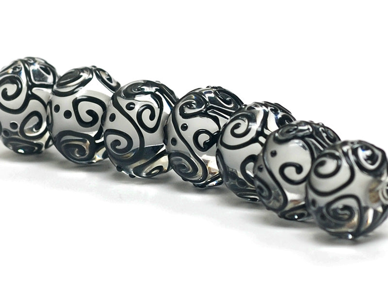 grace lampwork beads artisan handmade glass beads SRA