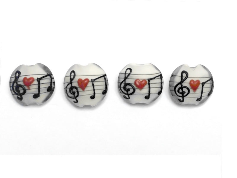 10205612 - Four Musical Love Notes Lentil Beads