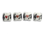 10205614 - Four Musical Love Notes Pillow Beads